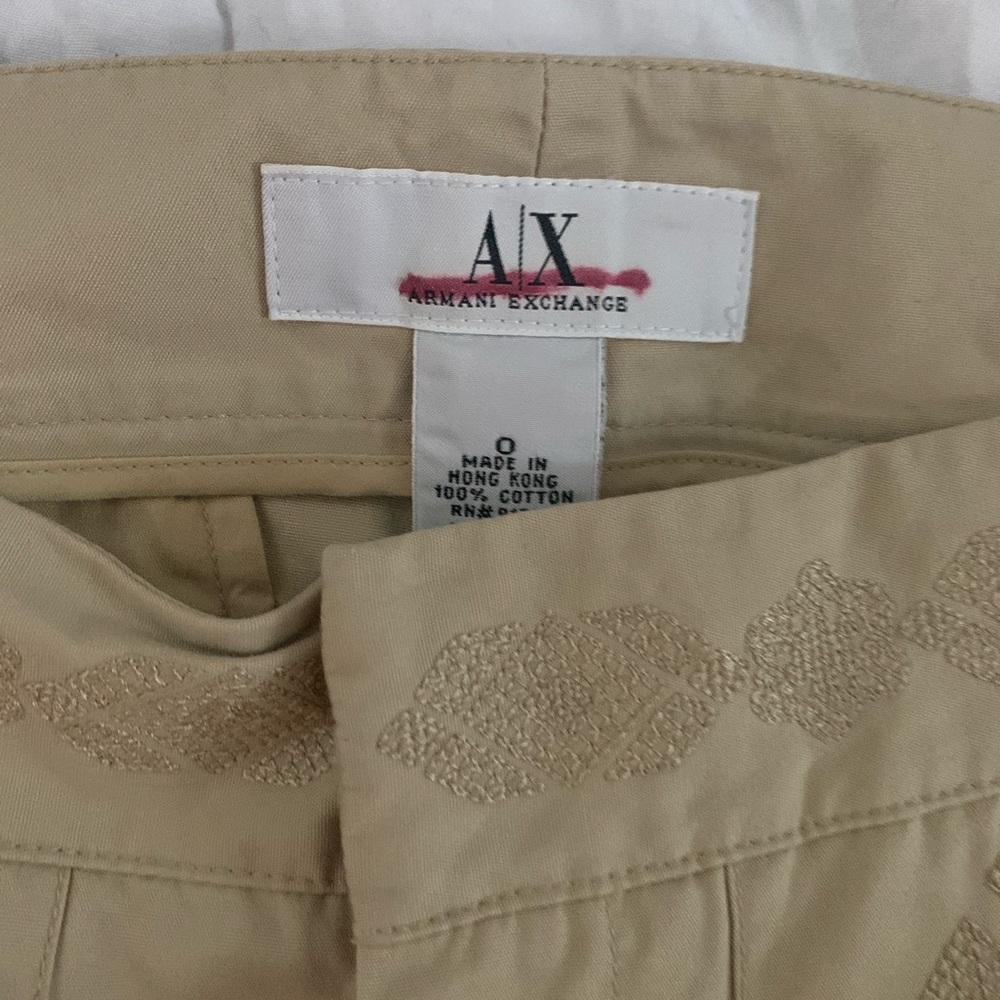 Armani Exchange embroidered pants